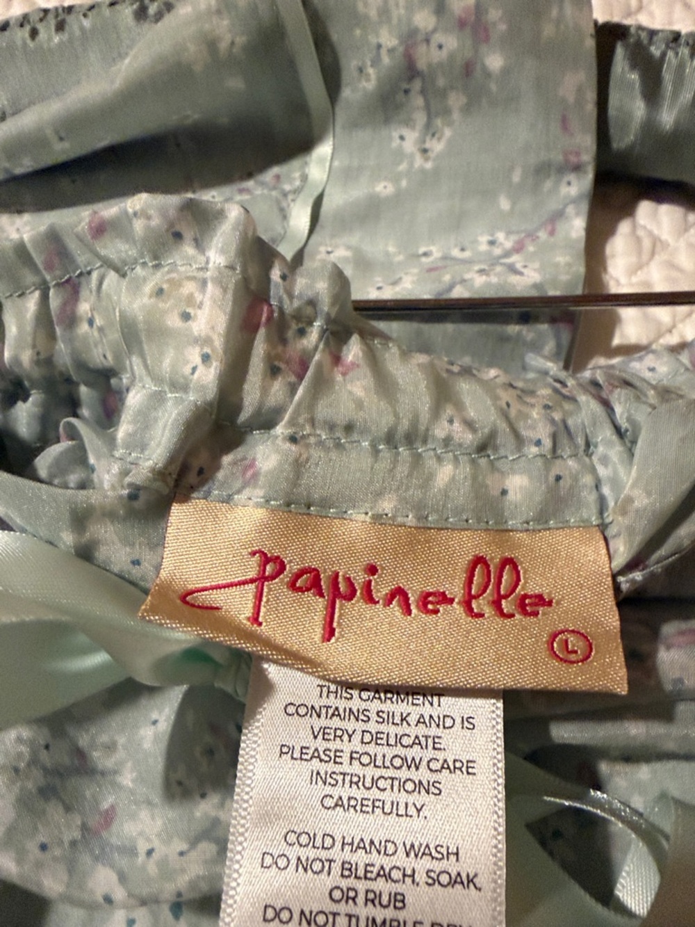 Cheri Blossom Sage Crop Pajama Set size large (hard to find) - Picture 2 of 16
